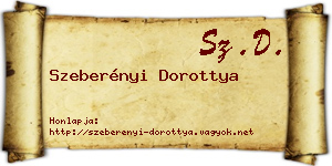 Szeberényi Dorottya névjegykártya