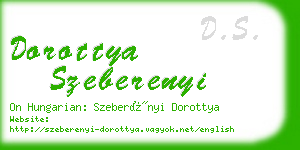 dorottya szeberenyi business card